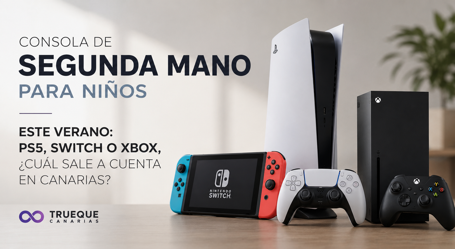 Consola de segunda mano para niños este verano