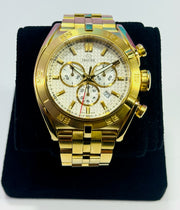 Reloj Jaguar Dorado Cronógrafo Suizo con Cristal de Zafiro